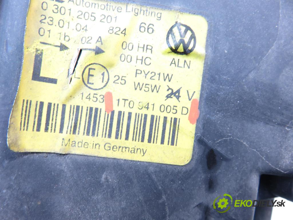 VW TOURAN (1T1, 1T2) MINIVAN 2004 100,00 2.0 TDI PD 16V 136 - AZV 1968,00 Svetlo LP 1T0941005D