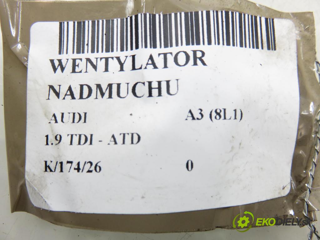 AUDI A3 (8L1) HB 2002 74,00 1.9 TDI - AXR 1896,00 Ventilátor vetráku 2002221