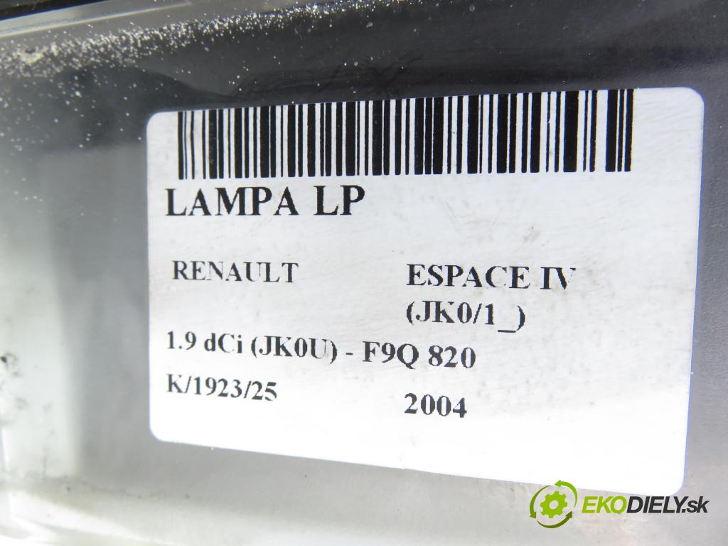 RENAULT ESPACE IV (JK0/1_) MINIVAN 2004 85,00 1.9 dCi 116 - F9Q 820 1870,00 světlo LP
