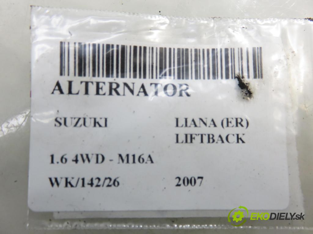 SUZUKI LIANA (ER) HB 2007 79,00 1.6 4WD - M16A 1586,00 Alternátor 3140080G1 ; 1822112600 (Alternátor)