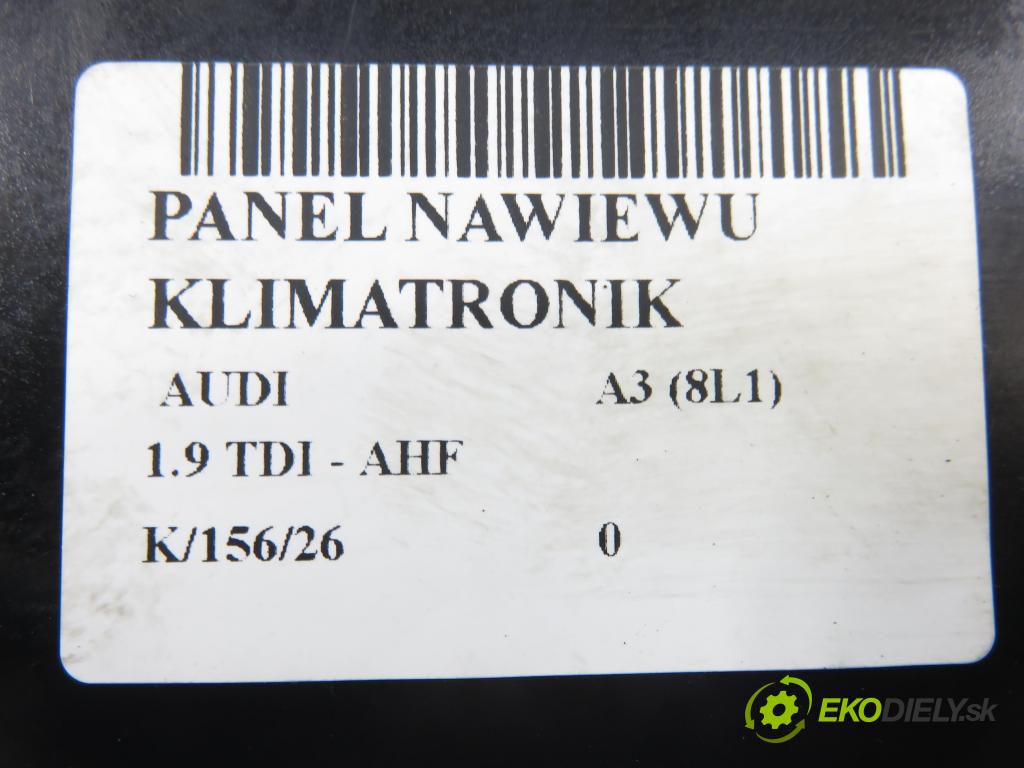 AUDI A3 (8L1) HB 2000 81,00 1.9 TDI - ASV 1896,00 Panel kúrenia KLIMATRONIK 8L0820043J ; 5HB00818401