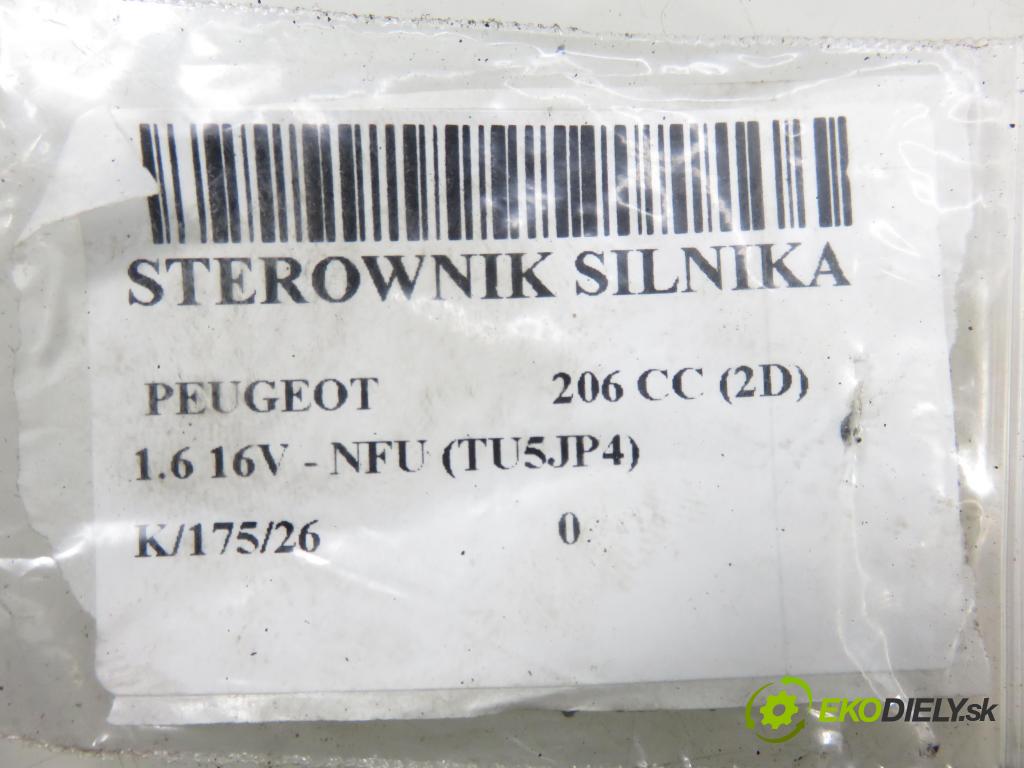 PEUGEOT 206 CC (2D) CABRIO 2002 80,00 1.6 16V - NFU 1587,00 řídící jednotka motora 9647481580 ; 9643218980 ; 0261207477