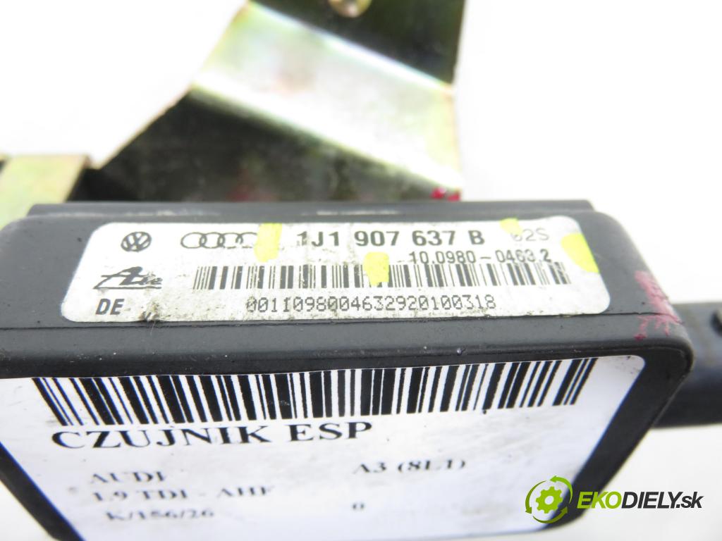 AUDI A3 (8L1) HB 2000 81,00 1.9 TDI - ASV 1896,00 Snímač ESP 1J0907657B ; 1J1907637B ; 1J097651A