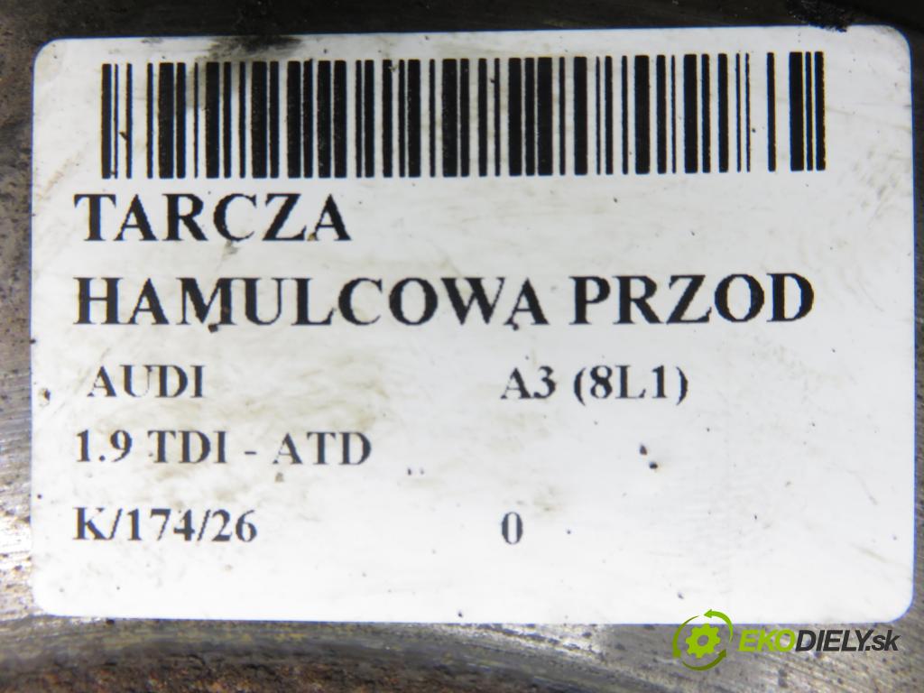AUDI A3 (8L1) HB 2002 74,00 1.9 TDI - AXR 1896,00 Lamela kotúč brzdová predný