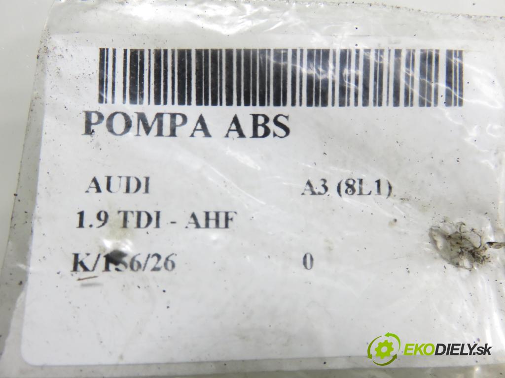 AUDI A3 (8L1) HB 2000 81,00 1.9 TDI - ASV 1896,00 pumpa ABS 1C0907379E ; 10096003133 (Pumpa ABS)