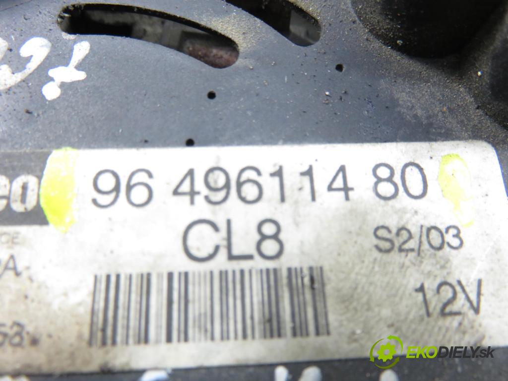 PEUGEOT 206 CC (2D) CABRIO 2002 80,00 1.6 16V - NFU 1587,00 Alternátor 9649611480 (Alternátor)