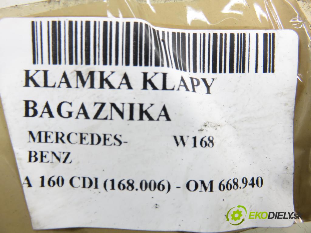 MERCEDES-BENZ KLASA A (W168) HB 2001 55,00 A 160 CDI 75 - OM 668.940 1689,00 klika dveří kufr