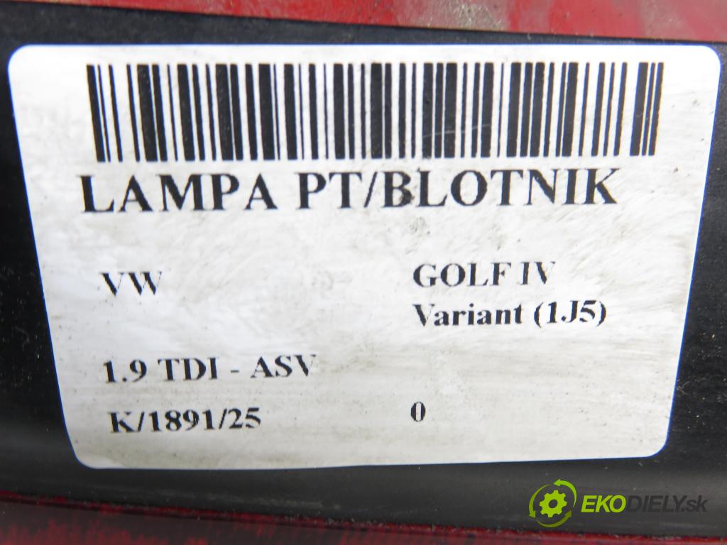 VW GOLF IV Variant (1J5) KOMBI 2001 81,00 1.9 TDI - ASV 1896,00 světlo pravé zadní 1J9945075P