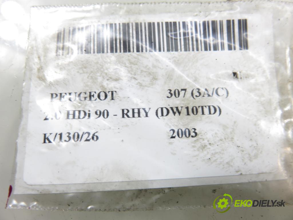 PEUGEOT 307 (3A/C) HB 2003 66,00 2.0 HDi 90 - RHY (DW10TD) 1997,00 vstrekovač 9636819380 (Vstrekovač paliva)