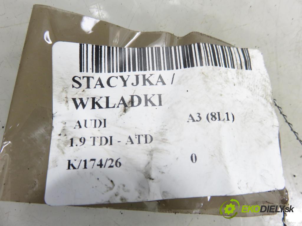 AUDI A3 (8L1) HB 2002 74,00 1.9 TDI - AXR 1896,00 spinačka / zámky 4B0905851G