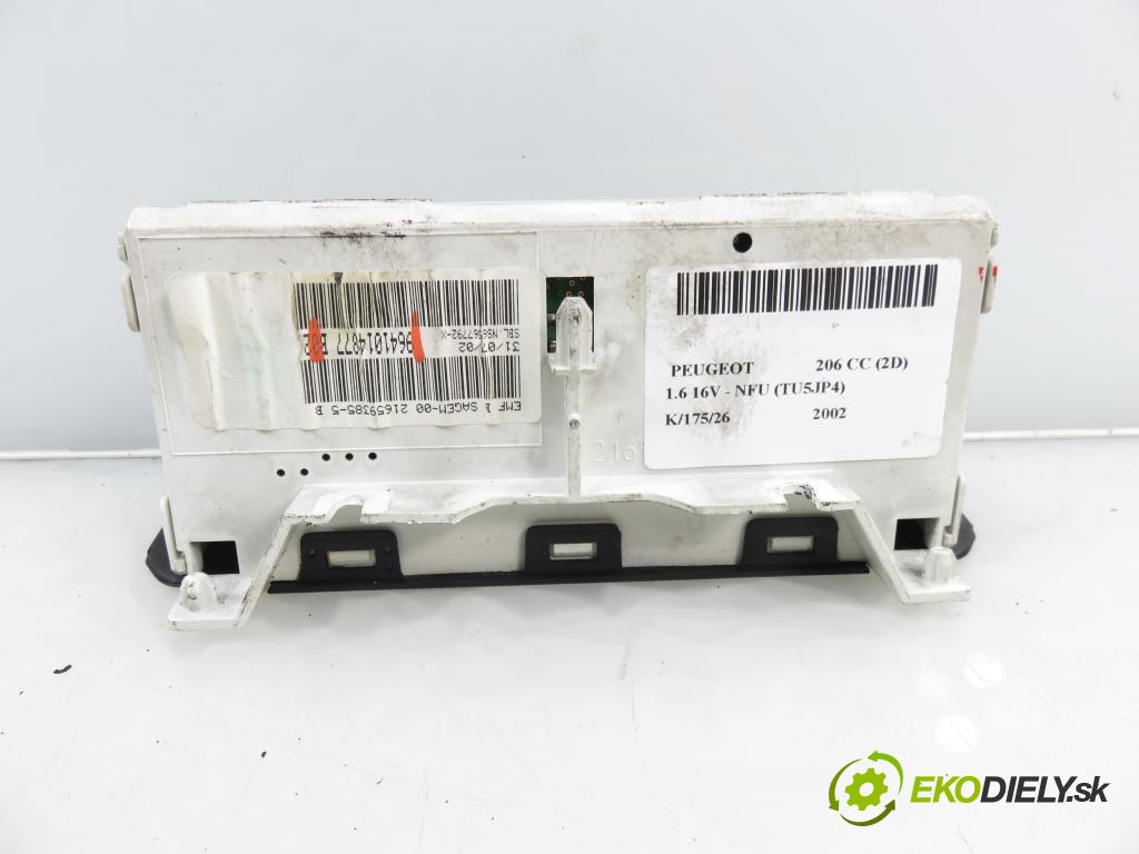 PEUGEOT 206 CC (2D) CABRIO 2002 80,00 1.6 16V - NFU 1587,00 ZOBRAZIT: 9641014877
