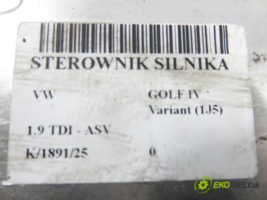 VW GOLF IV Variant (1J5) KOMBI 2001 81,00 1.9 TDI - ASV 1896,00 řídící jednotka motora 038906012FB ; 0281010651
