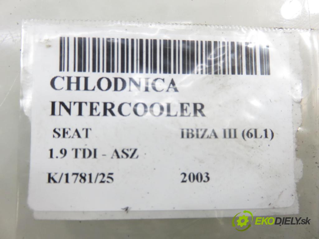 SEAT IBIZA III (6L1) HB 2003 96,00 1.9 TDI PD 130 - ASZ 1896,00 chladič intercooler