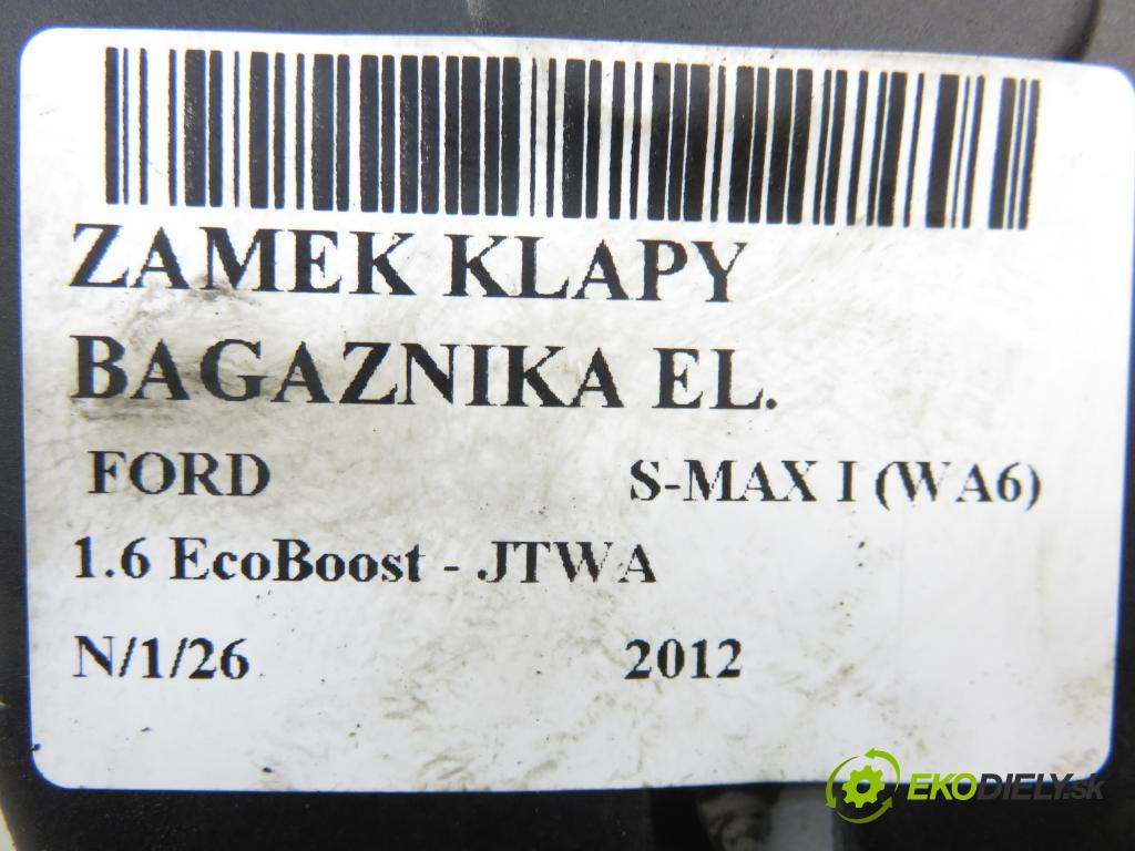 FORD S-MAX (WA6) MINIVAN 2012 118,00 1.6 EcoBoost - JTWB 1596,00 zámok dverí kufor EL. 8M51R442A66CB