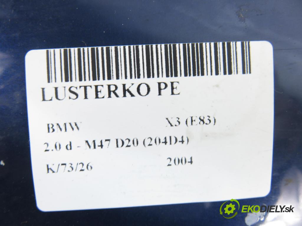 BMW X3 (E83) SUV 2004 110,00 2.0 d 150 - M47 D20 (204D4) 1995,00 Spätné zrkadlo 