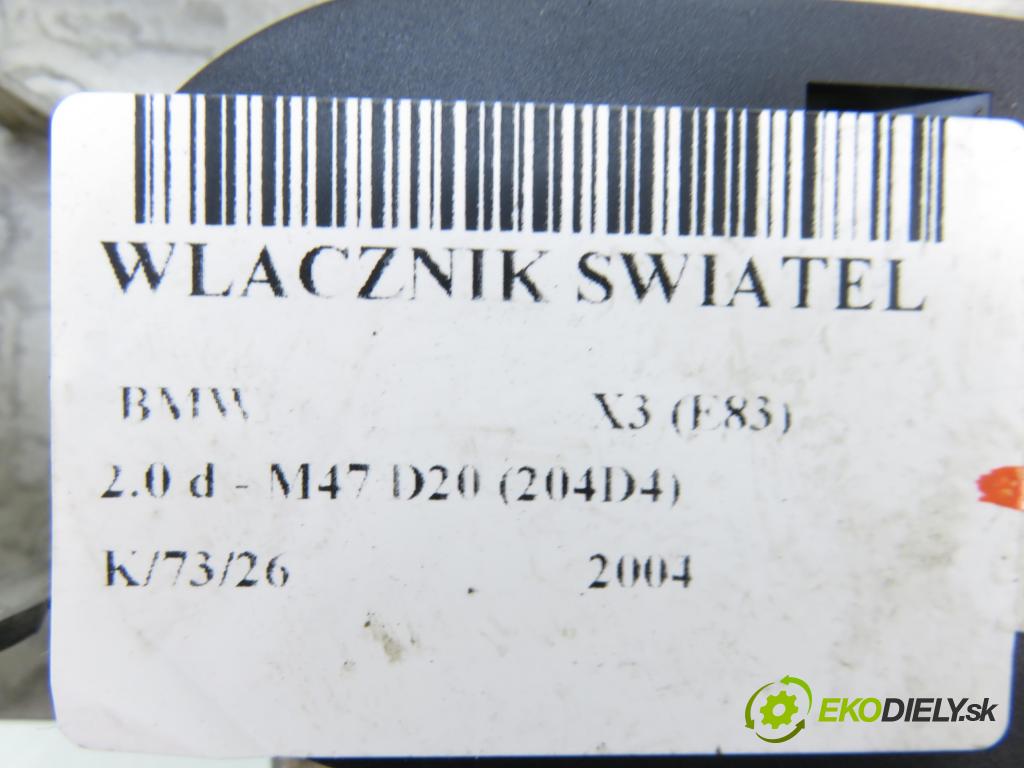 BMW X3 (E83) SUV 2004 110,00 2.0 d 150 - M47 D20 (204D4) 1995,00 prepínač svetlá 3415104