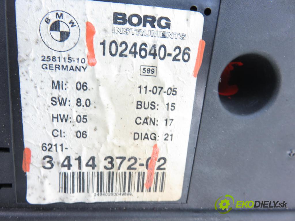 BMW X3 (E83) SUV 2004 110,00 2.0 d 150 - M47 D20 (204D4) 1995,00 prístrojovka elektrický 341437202 ; 102464026