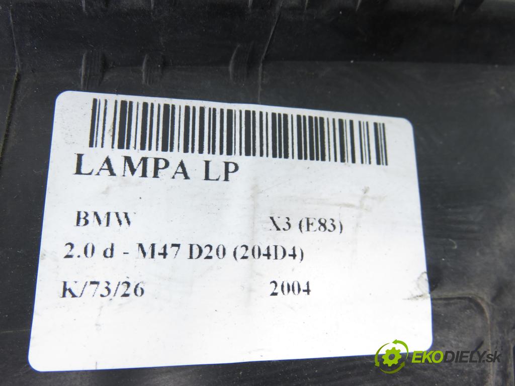 BMW X3 (E83) SUV 2004 110,00 2.0 d 150 - M47 D20 (204D4) 1995,00 Svetlo LP 0301210203 ; 3418411