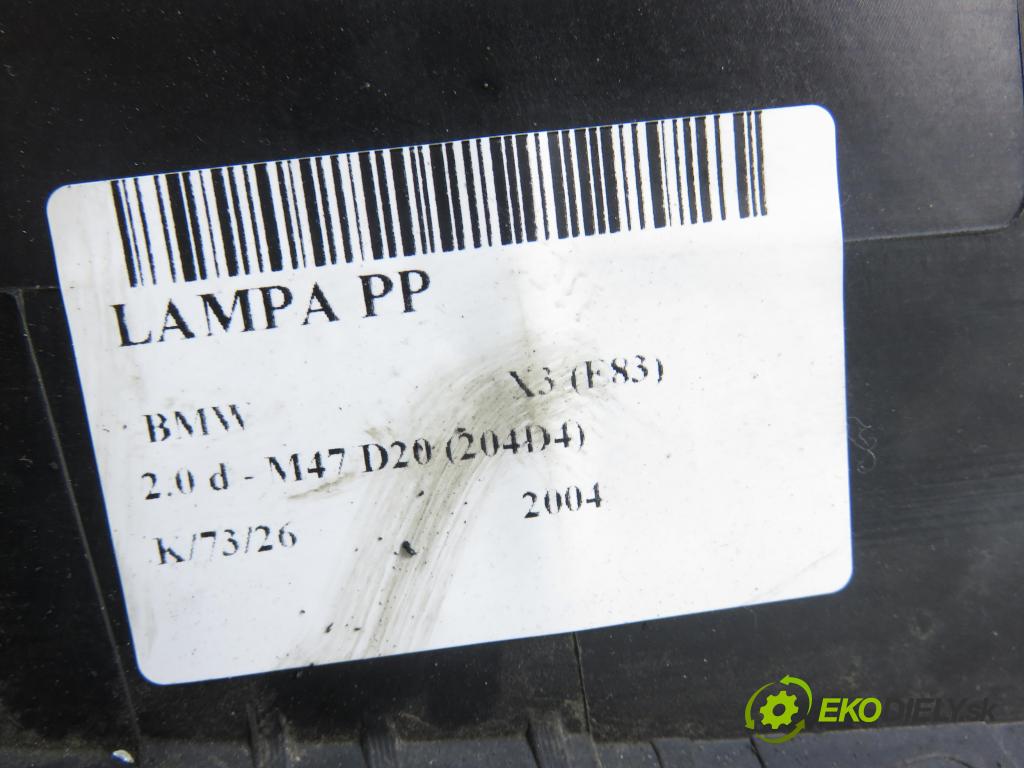 BMW X3 (E83) SUV 2004 110,00 2.0 d 150 - M47 D20 (204D4) 1995,00 Svetlo PP 0301210204 ; 3418412