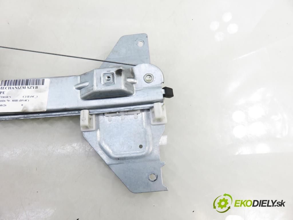 CITROEN C3 II (SC_) HB 2014 50,00 1.4 HDi 70 - 8HR (DV4C) 1398,00 Mechanizmus okien 9682129380 ; 402214C