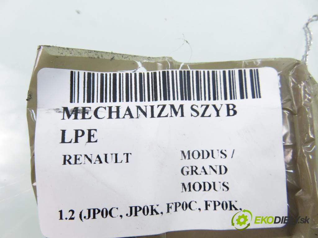 RENAULT MODUS / GRAND MODUS (F/JP0_) HB 2005 55,00 1.2 (JP0C, JP0K, FP0C, FP0K, FP0P, JP0P, JP0T) - D 1149,00 Mechanizmus okien 503620080119