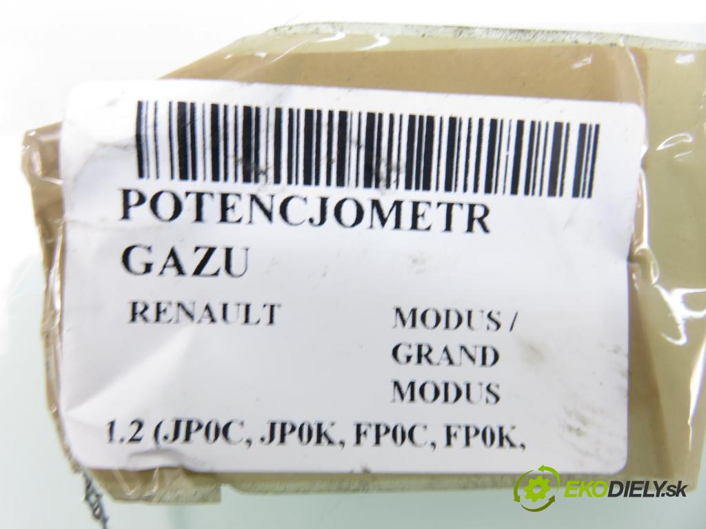 RENAULT MODUS / GRAND MODUS (F/JP0_) HB 2005 55,00 1.2 (JP0C, JP0K, FP0C, FP0K, FP0P, JP0P, JP0T) - D 1149,00 Potenciometer plynu 8200139319 (Potenciometer plynového pedálu)