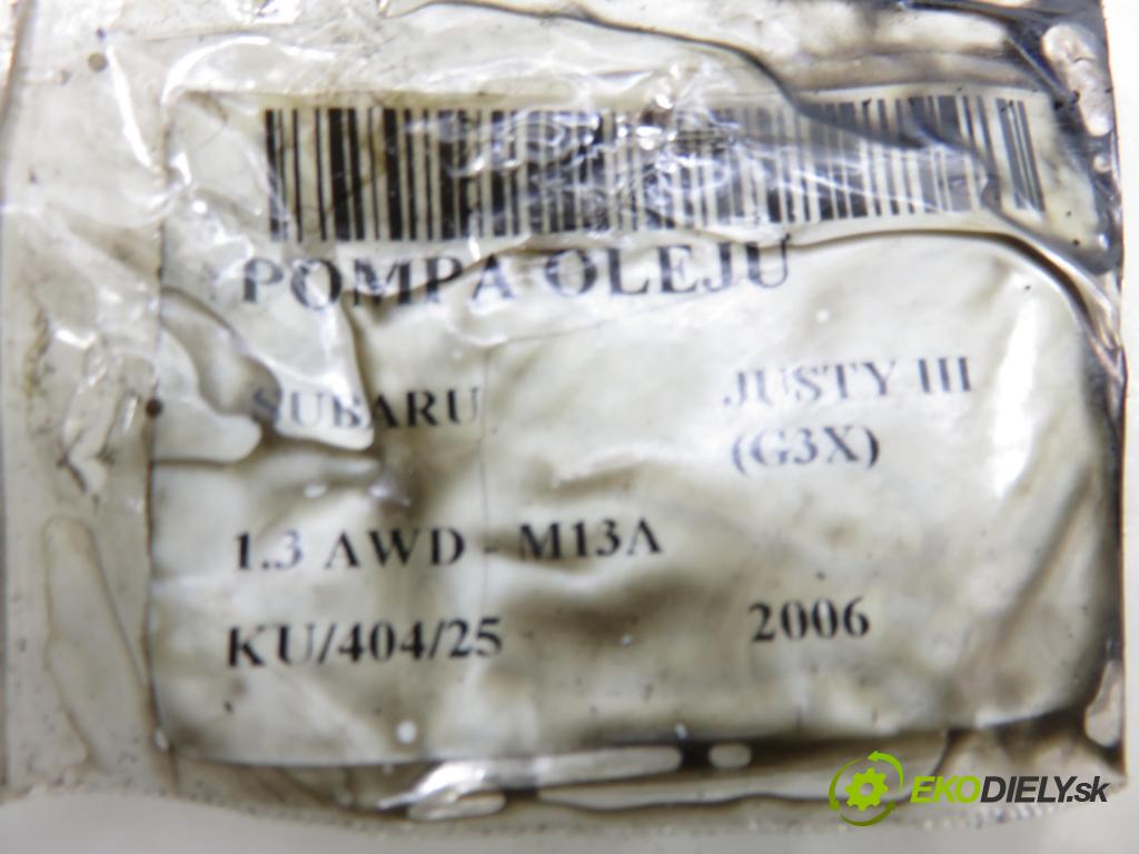 SUBARU JUSTY III (G3X) HB 2006 69,00 1.3 AWD 94 - M13A 1328,00 Pumpa oleja  (Olejová pumpa)