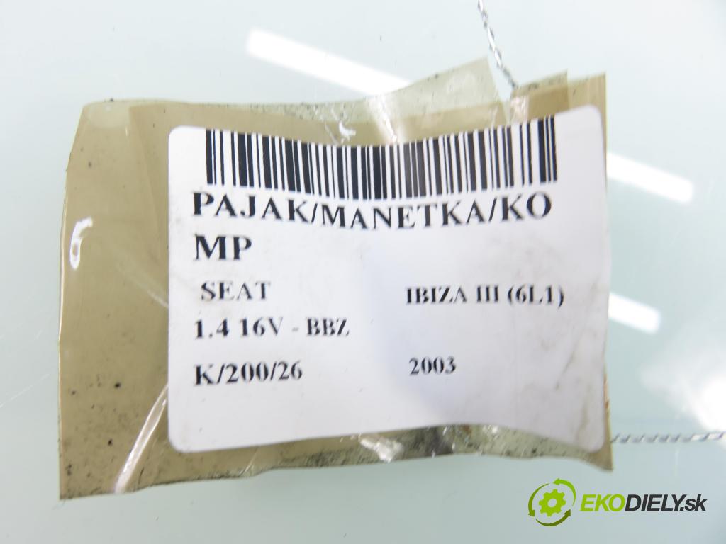 SEAT IBIZA III (6L1) HB 2003 74,00 1.4 16V - BBZ 1390,00 páčka/prepínač 6Q0953503AF