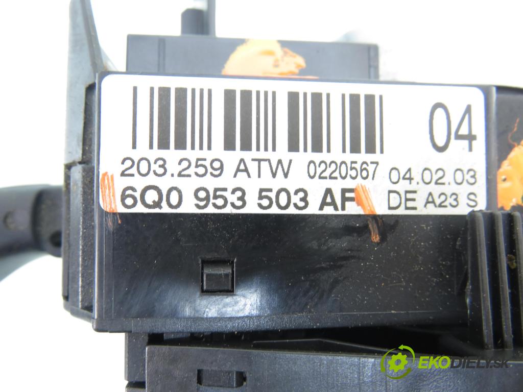 SEAT IBIZA III (6L1) HB 2003 74,00 1.4 16V - BBZ 1390,00 páčka/prepínač 6Q0953503AF