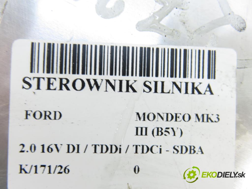 FORD MONDEO III (B5Y) LIFTBACK 2006 66,00 2.0 16V DI / TDDi / TDCi - SDBA 1998,00 Riadiaca jednotka Motor 6S7112A650FA