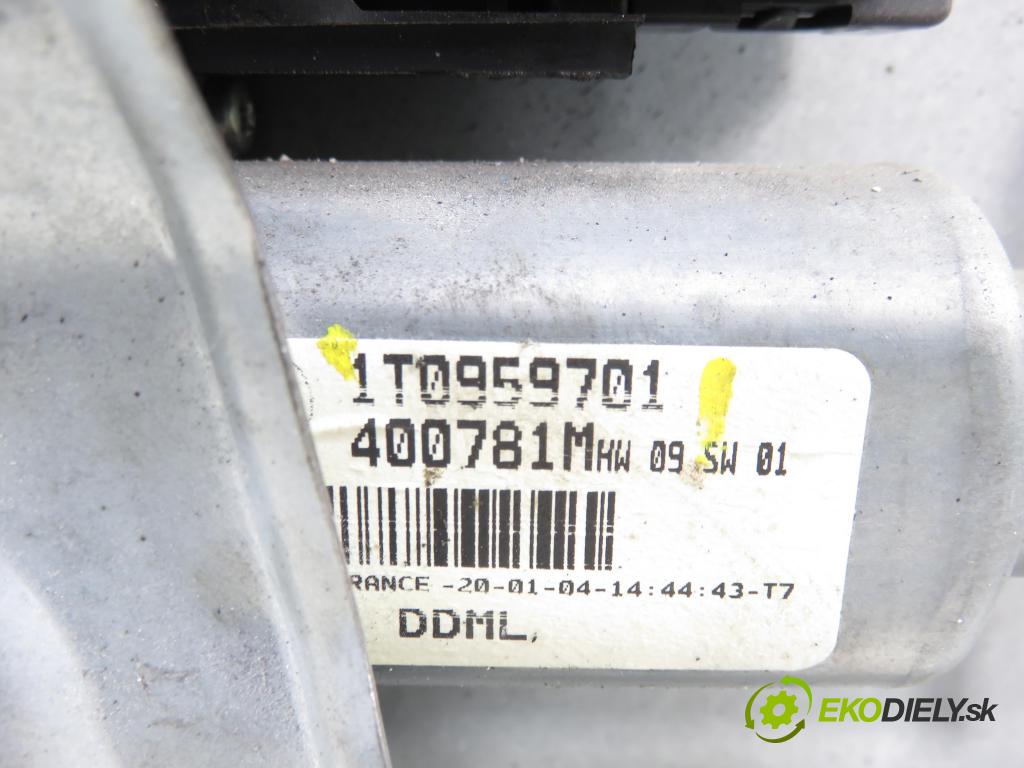 VW TOURAN (1T1, 1T2) MINIVAN 2004 100,00 2.0 TDI PD 16V 136 - AZV 1968,00 Mechanizmus okien 1K0959793C ; 1T0959701 ; 1T0837755M