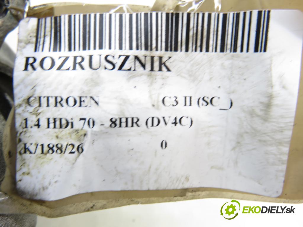 CITROEN C3 II (SC_) HB 2014 50,00 1.4 HDi 70 - 8HR (DV4C) 1398,00 Štartér 980166778000 (Štartér)
