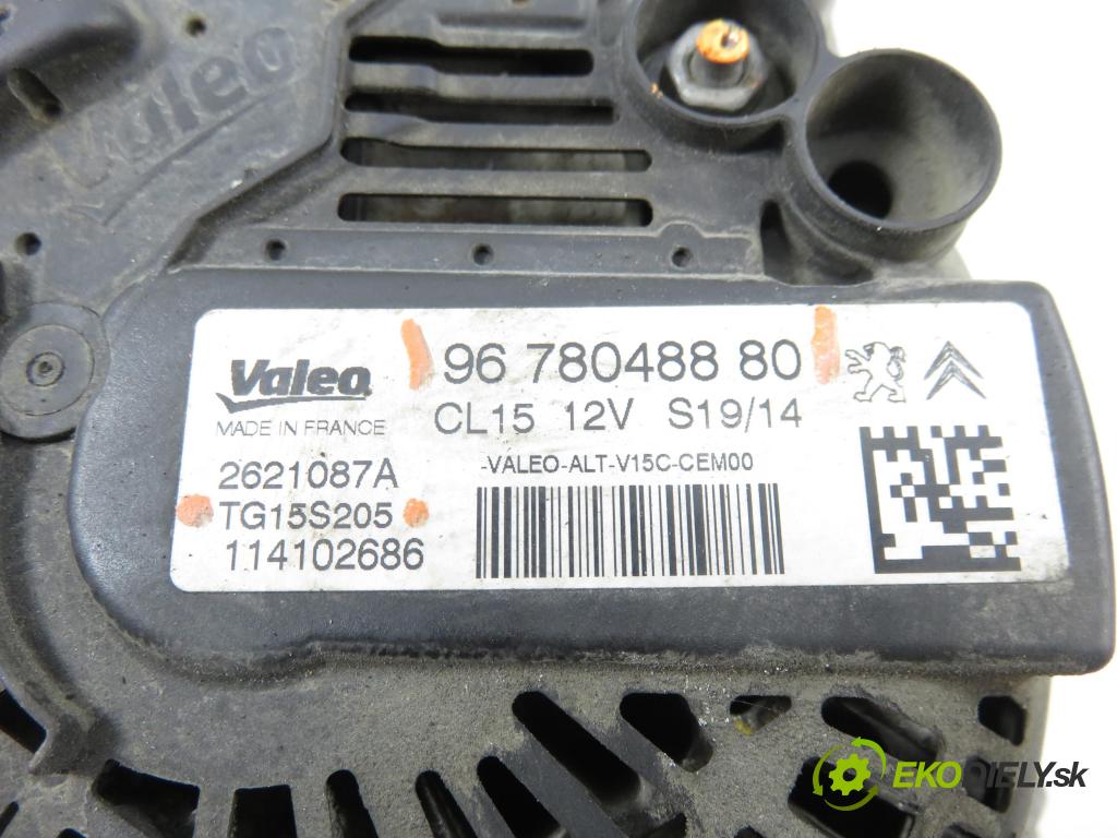 CITROEN C3 II (SC_) HB 2014 50,00 1.4 HDi 70 - 8HR (DV4C) 1398,00 Alternátor 9678048880 ; TG15S205 (Alternátor)