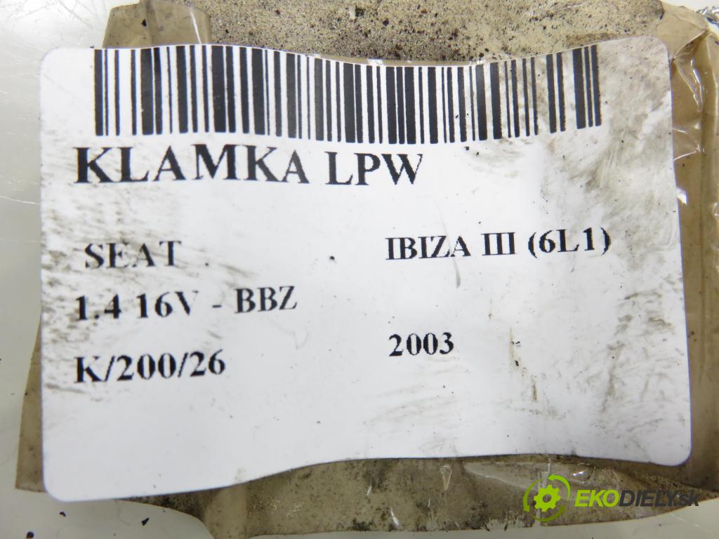 SEAT IBIZA III (6L1) HB 2003 74,00 1.4 16V - BBZ 1390,00 klika LPW 6L1837113C