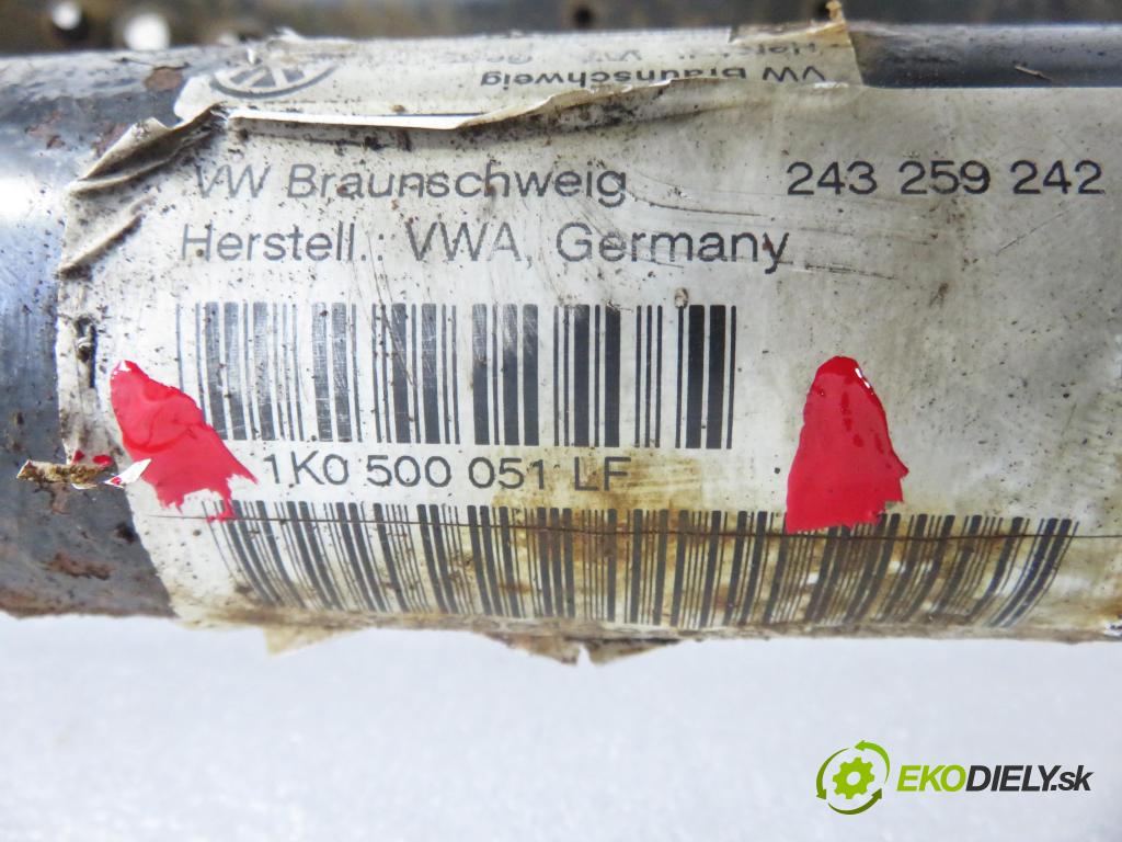 VW GOLF V (1K1) HB 2007 77,00 1.9 TDI - BXE 1896,00 zadné 1K0500051LF