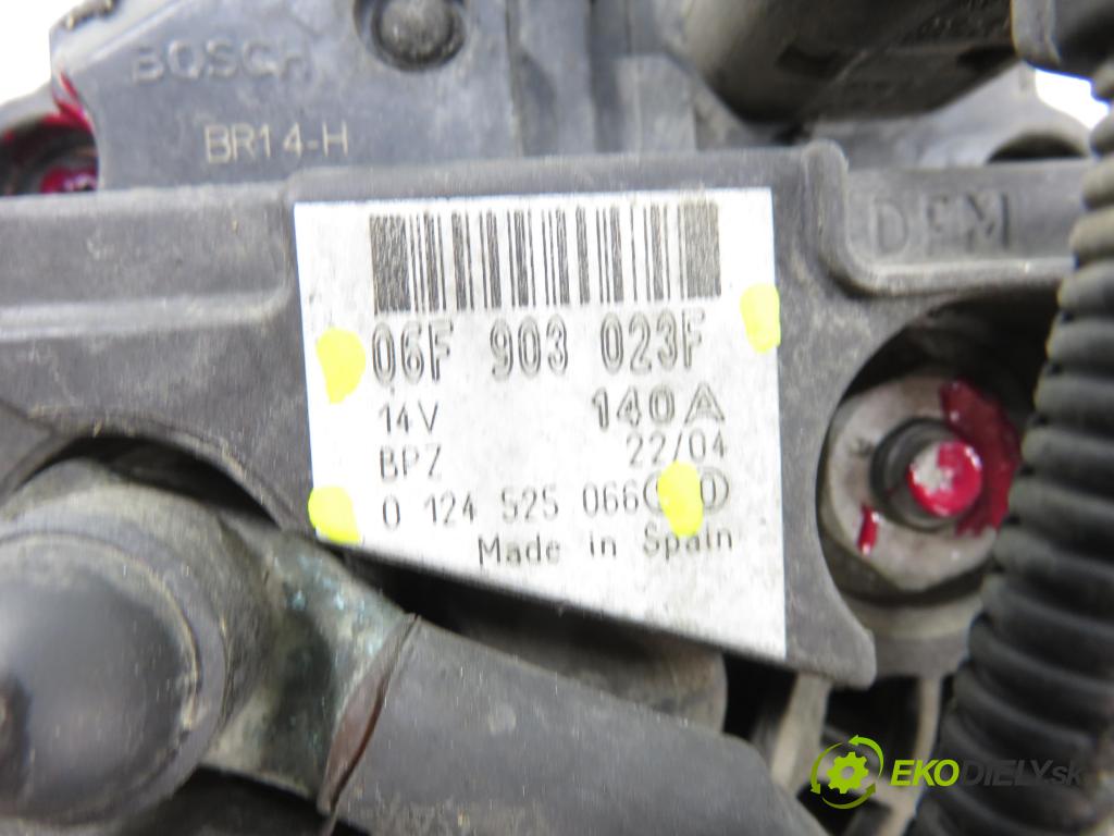 VW GOLF V (1K1) HB 2004 77,00 1.9 TDI PD 105 - BKC 1896,00 Alternátor 06F903023F ; 0124525066 (Alternátor)