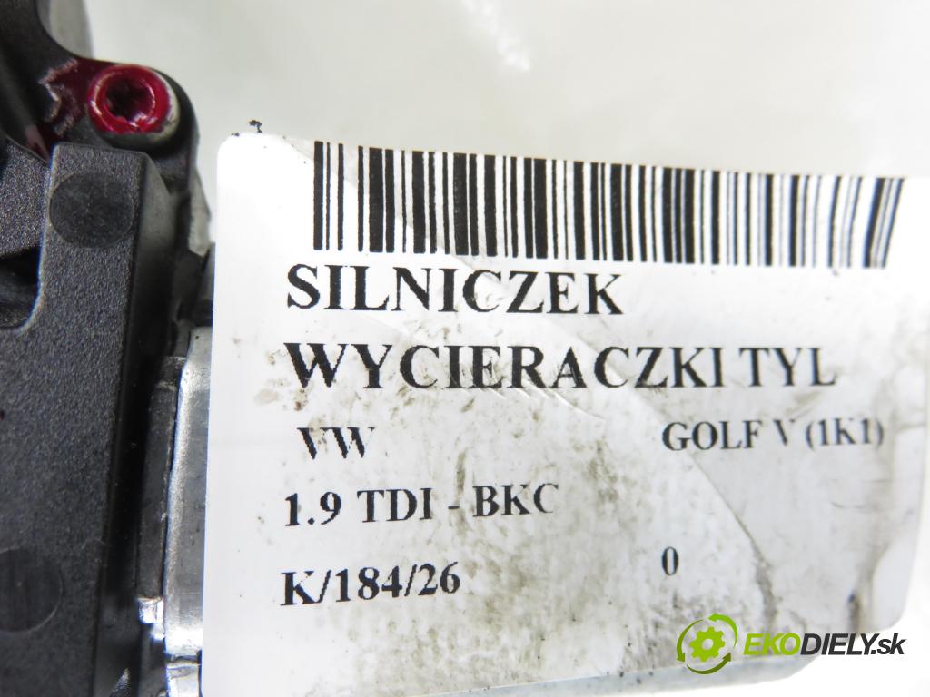 VW GOLF V (1K1) HB 2004 77,00 1.9 TDI PD 105 - BKC 1896,00 Motorček stierače zadné 1K6955711B ; 0390201800