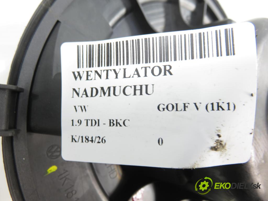 VW GOLF V (1K1) HB 2004 77,00 1.9 TDI PD 105 - BKC 1896,00 ventilátor větráku 1K1819015 ; 983226W