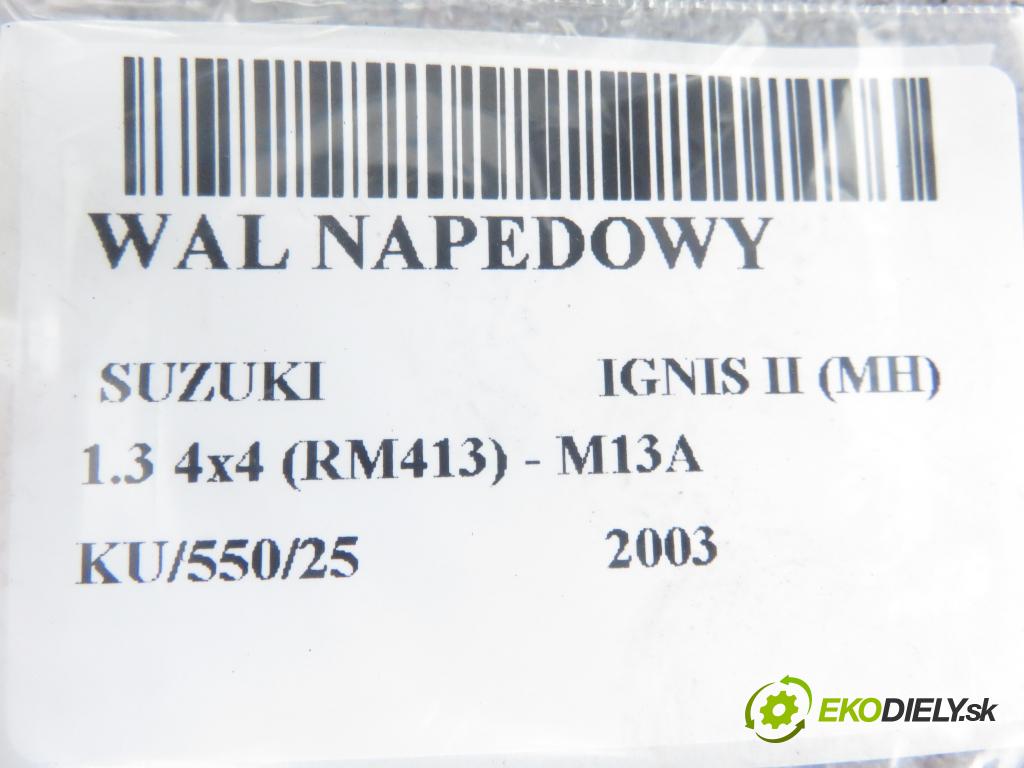 SUZUKI IGNIS II (MH) HB 2003 69,00 1.3 VVT 4x4 94 - M13A 1328,00 hriadeľ JAZDA: