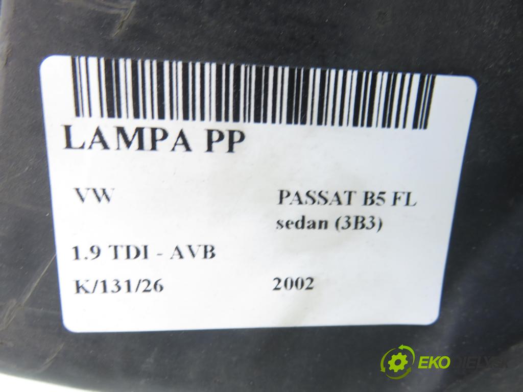 VW PASSAT B5.5 (3B3) SEDAN 2002 74,00 1.9 TDI PD 101 - AVB 1896,00 světlo PP 3B0941016AP