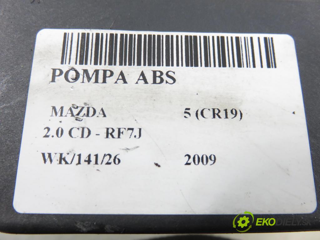 MAZDA 5 (CR19) MINIVAN 2009 105,00 2.0 MZR-CD 143 - RF7J 1998,00 Pumpa ABS 06210950173 ; 06210206234 (Pumpa ABS)