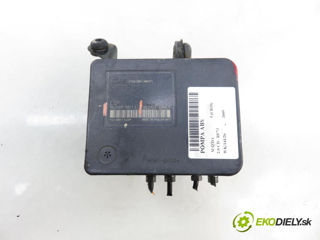 MAZDA 5 (CR19) MINIVAN 2009 105,00 2.0 MZR-CD 143 - RF7J 1998,00 Pumpa ABS 06210950173 ; 06210206234 (Pumpa ABS)