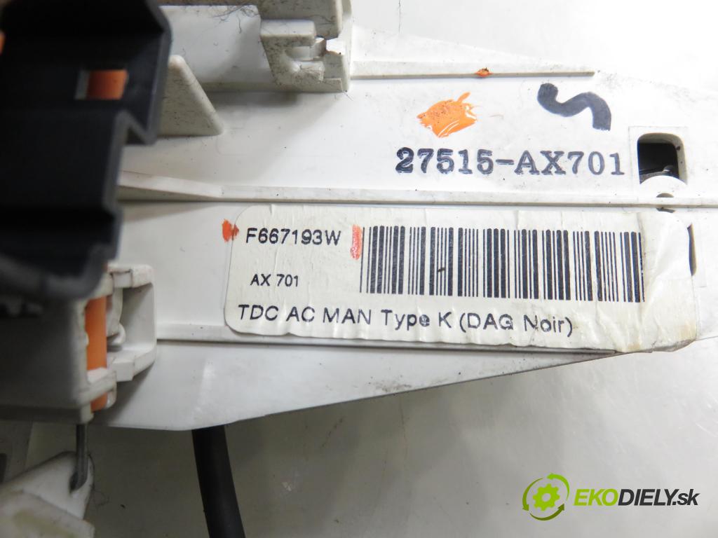 NISSAN MICRA III (K12) HB 2004 65,00 1.3 - CGA3DE 1348,00 Panel kúrenia KLIMATIZACE: F667193W