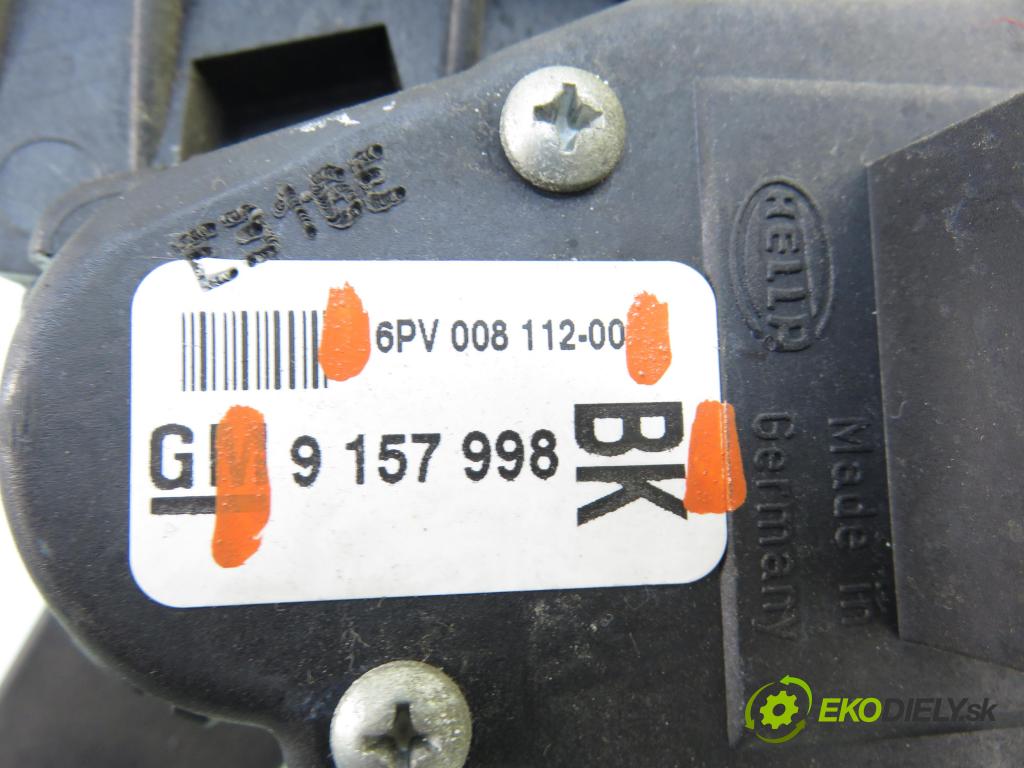 OPEL ASTRA H Kombi (A04) KOMBI 2006 88,00 1.9 CDTI - Z 19 DT 1910,00 Potenciometer plynu 9157998BK (Potenciometer plynového pedálu)