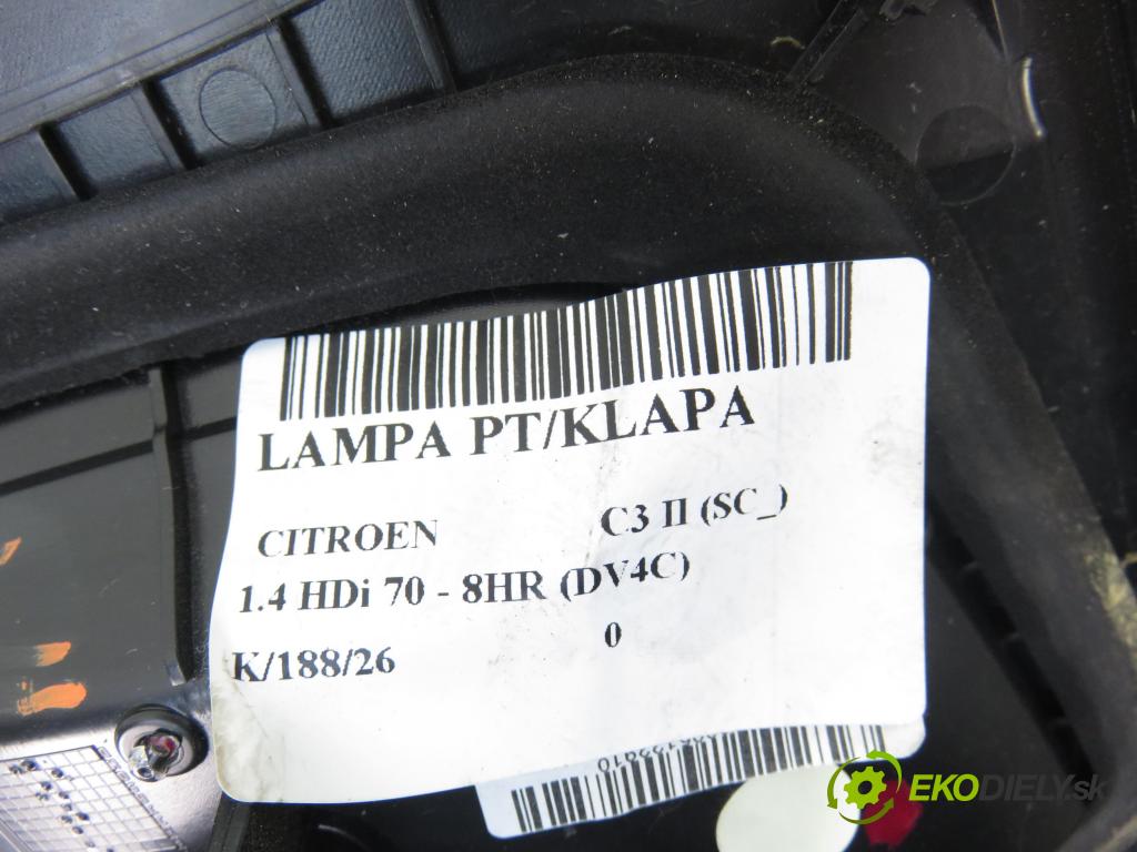 CITROEN C3 II (SC_) HB 2014 50,00 1.4 HDi 70 - 8HR (DV4C) 1398,00 světlo pravé zadní kufr 9685225480 ; 9803934280