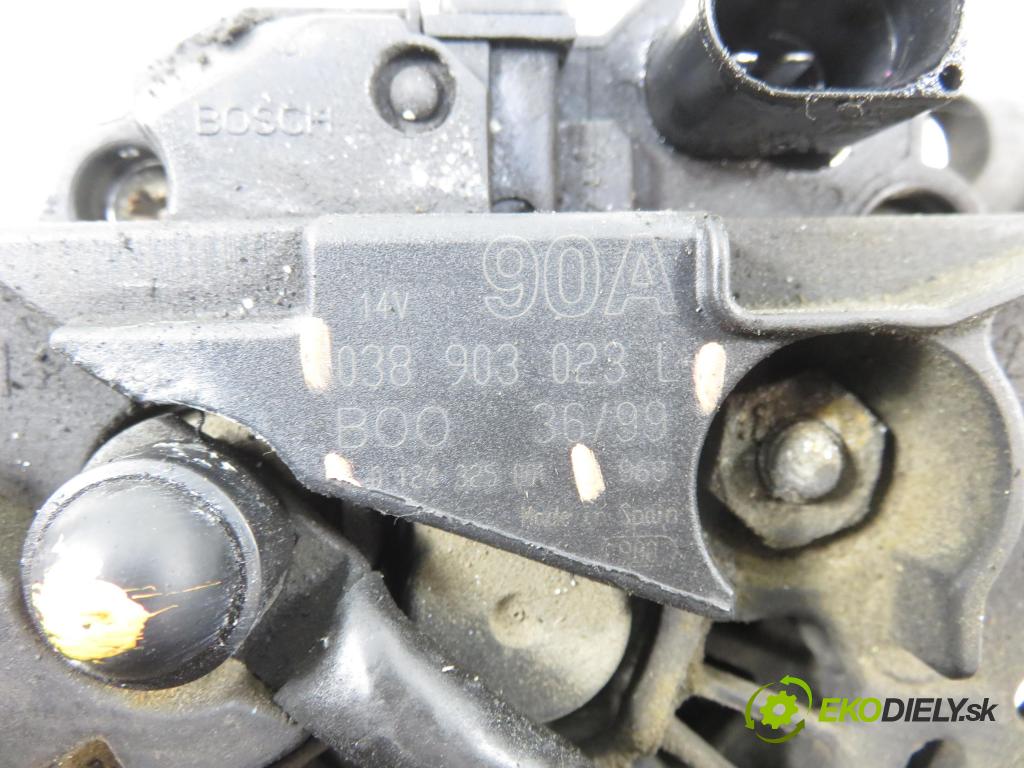 SEAT TOLEDO II (1M2) SEDAN 1999 66,00 1.9 TDI 90 - ALH 1896,00 Alternátor 038903023L ; 0124325001 (Alternátor)