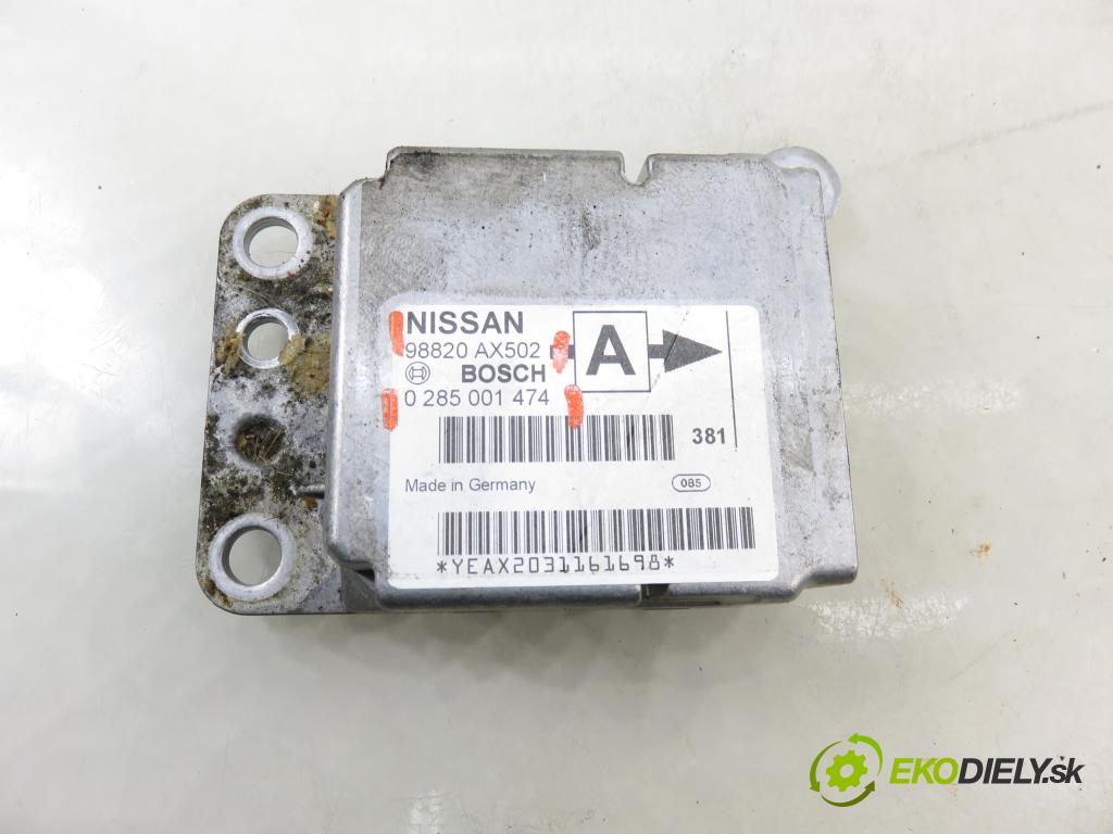 NISSAN MICRA III (K12) HB 2004 65,00 1.3 - CGA3DE 1348,00 MODUL air BAG 0285001474 ; 98820AX502