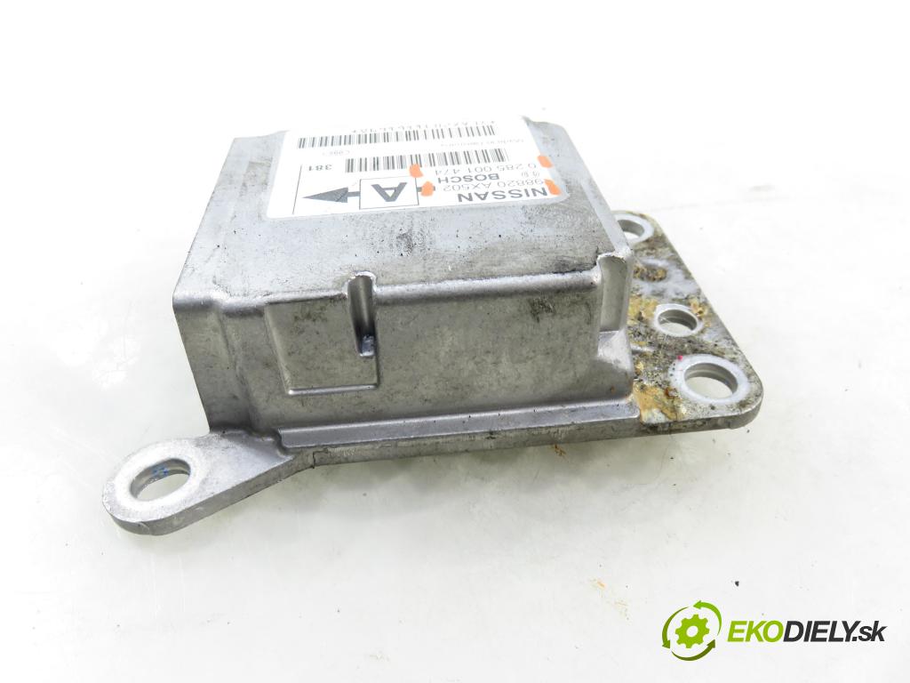 NISSAN MICRA III (K12) HB 2004 65,00 1.3 - CGA3DE 1348,00 MODUL air BAG 0285001474 ; 98820AX502