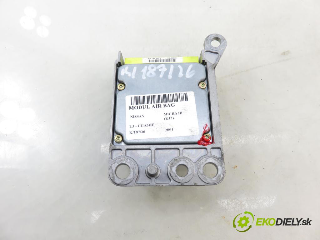NISSAN MICRA III (K12) HB 2004 65,00 1.3 - CGA3DE 1348,00 MODUL air BAG 0285001474 ; 98820AX502