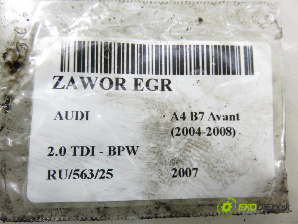 AUDI A4 Avant (8ED, B7) KOMBI 2007 103,00 2.0 TDI - BPW 1968,00 VENTIL: EGR 038131501AD ; 70036500